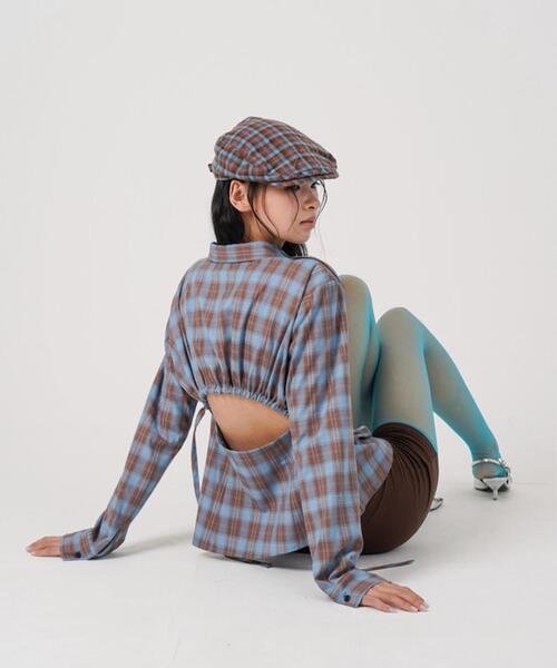 ROYAL FLASH（ロイヤルフラッシュ）の「MITSUKI/ミツキ/ASYMMETRY PATTERN SHIRT（シャツ/ブラウス・レディース・ブルー/ブラック・F）」の5枚目の写真
