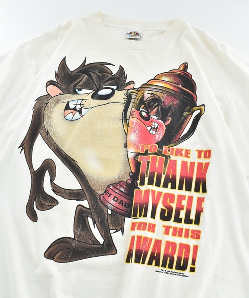 LABORATORY R(ラボラトリーアール)の「【USED】90’s Looney Tunes “I’D LIKE TO THANK MYSELF FOR THIS AWARD” キャラクター Tシャツ USA製(Tシャツ/カットソー・メンズ・ホワイト・XX-LARGE)」の2枚目の写真