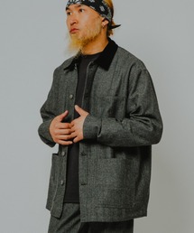 BIG MIKE | BIG MIKE ビッグマイク / 26秋冬新作 ヘリンボーン カバーオール ワークジャケット セットアップ対応 //// 102646607(カバーオール)