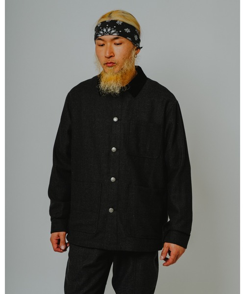BIG MIKE(ビッグマイク)の「BIG MIKE ビッグマイク / 26秋冬新作 ヘリンボーン カバーオール ワークジャケット セットアップ対応 //// 102646607(カバーオール・メンズ・グレー/チャコール・MEDIUM/LARGE/X-LARGE)」の11枚目の写真