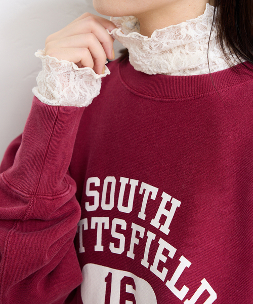 SLOBE IENA（スローブイエナ）の「《WEB限定/追加》ストレッチレースタートル（Tシャツ/カットソー・レディース・ブラウン/アイボリー/ブラック・FREE）」の2枚目の写真