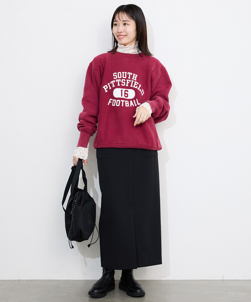SLOBE IENA（スローブイエナ）の「《WEB限定/追加》ストレッチレースタートル（Tシャツ/カットソー・レディース・ブラウン/アイボリー/ブラック・FREE）」の5枚目の写真