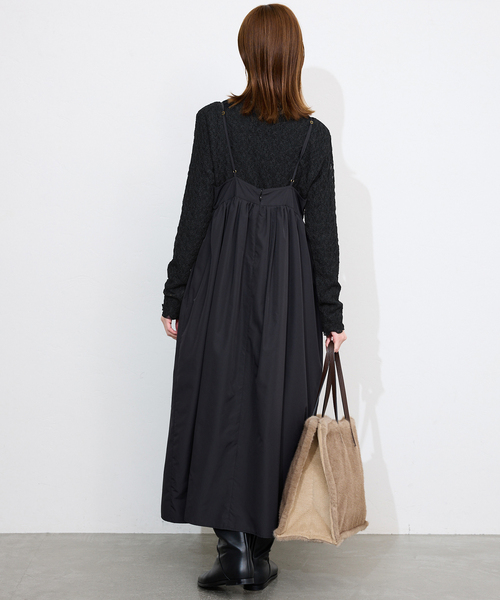 SLOBE IENA（スローブイエナ）の「《WEB限定/追加》ストレッチレースタートル（Tシャツ/カットソー・レディース・ブラウン/アイボリー/ブラック・FREE）」の10枚目の写真