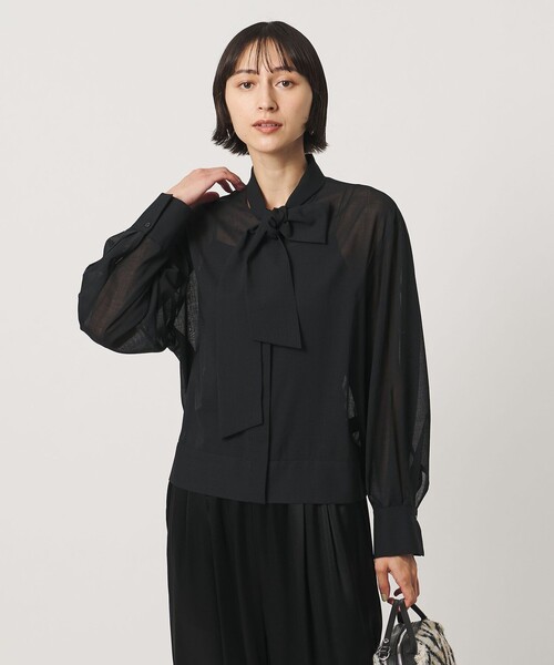 UNITED ARROWS（ユナイテッドアローズ）の「マナード ボウタイ ブラウス（シャツ/ブラウス・レディース・ダークブラウン/ブラック/オフホワイト・FREE）」の3枚目の写真