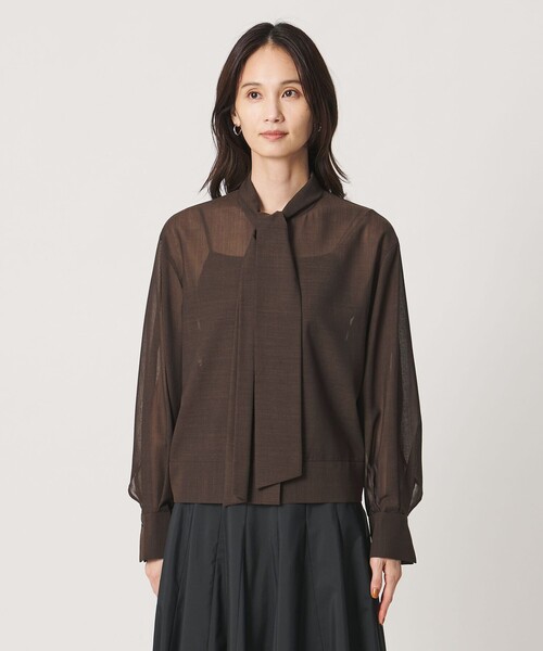 UNITED ARROWS（ユナイテッドアローズ）の「マナード ボウタイ ブラウス（シャツ/ブラウス・レディース・ダークブラウン/ブラック/オフホワイト・FREE）」の14枚目の写真