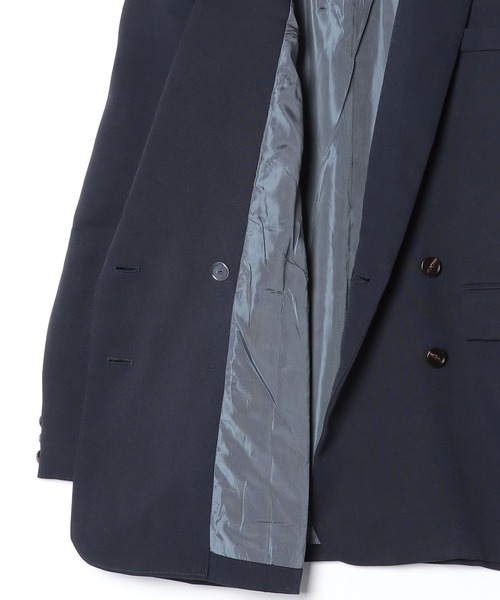 RiC(リック)の「OVERSIZED SHOULDER DOUBLE JACKET(テーラードジャケット・レディース・チェック/ワイン/ネイビー・FREE)」の4枚目の写真