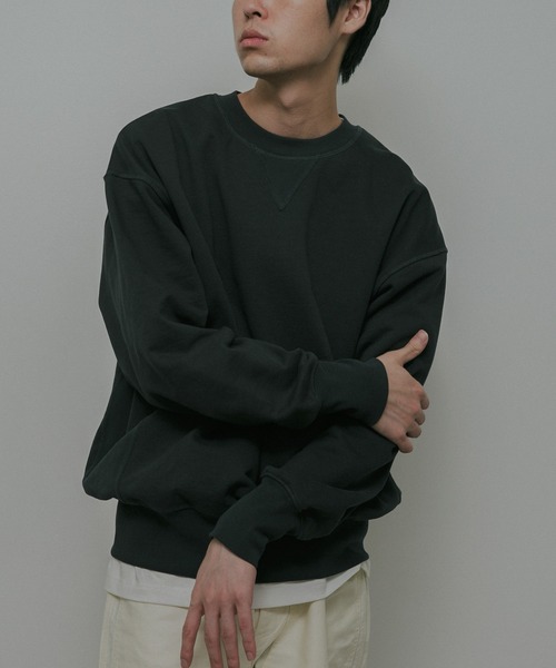 URBAN RESEARCH DOORS(アーバンリサーチドアーズ)の「Heavy Weight Cotton Sweat(スウェット・メンズ・グレー/グリーン・LARGE/MEDIUM)」の2枚目の写真