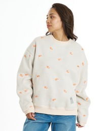 BILLABONG ウィメンズ SHAGGY BONDING MEDIUM LOOSE CREW トレーナー 【2026年秋冬モデル】/ビラボン総柄ボンディングスウェット