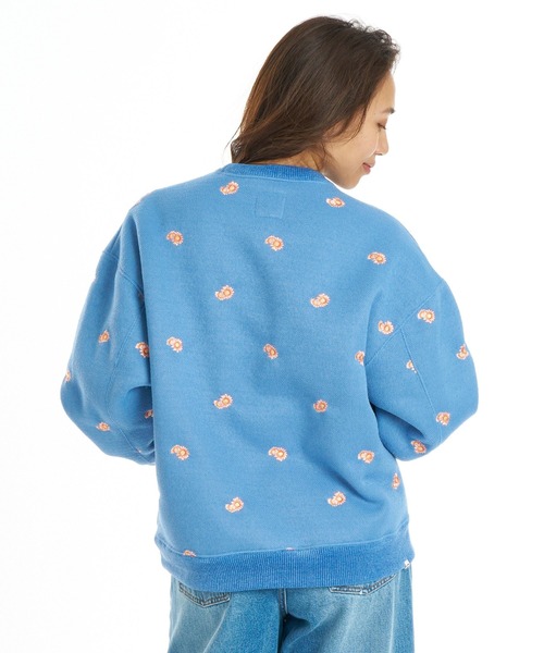 BILLABONG(ビラボン)の「BILLABONG ウィメンズ SHAGGY BONDING MEDIUM LOOSE CREW トレーナー 【2026年秋冬モデル】/ビラボン総柄ボンディングスウェット(スウェット・レディース・アイボリー/オフホワイト/ブルー系その他・MEDIUM)」の10枚目の写真