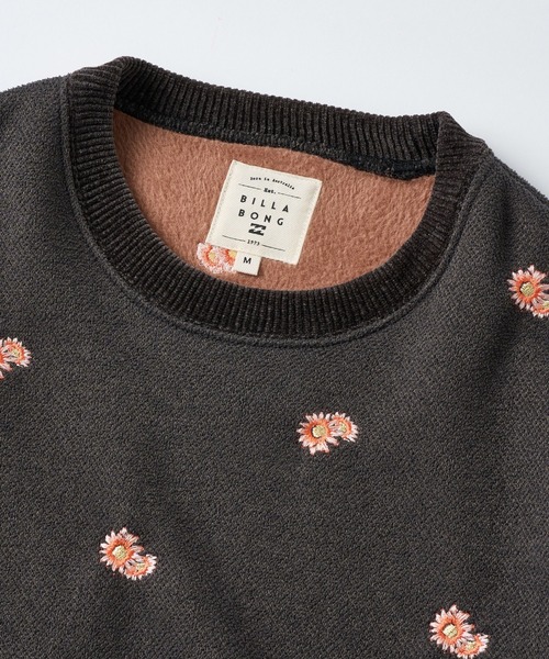 BILLABONG(ビラボン)の「BILLABONG ウィメンズ SHAGGY BONDING MEDIUM LOOSE CREW トレーナー 【2026年秋冬モデル】/ビラボン総柄ボンディングスウェット(スウェット・レディース・アイボリー/オフホワイト/ブルー系その他・MEDIUM)」の7枚目の写真