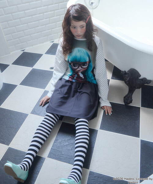Unblend(アンブレンド)の「【Unblend】Blythe別注 アソート フェイスプリント ラグランロンT(Tシャツ/カットソー・レディース・杢グレー/スミクロ/ホワイト系・FREE)」の5枚目の写真