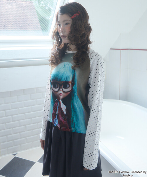 Unblend(アンブレンド)の「【Unblend】Blythe別注 アソート フェイスプリント ラグランロンT(Tシャツ/カットソー・レディース・杢グレー/スミクロ/ホワイト系・FREE)」の17枚目の写真