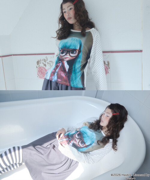 Unblend(アンブレンド)の「【Unblend】Blythe別注 アソート フェイスプリント ラグランロンT(Tシャツ/カットソー・レディース・杢グレー/スミクロ/ホワイト系・FREE)」の22枚目の写真
