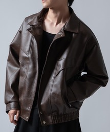 シボPU ブルゾン