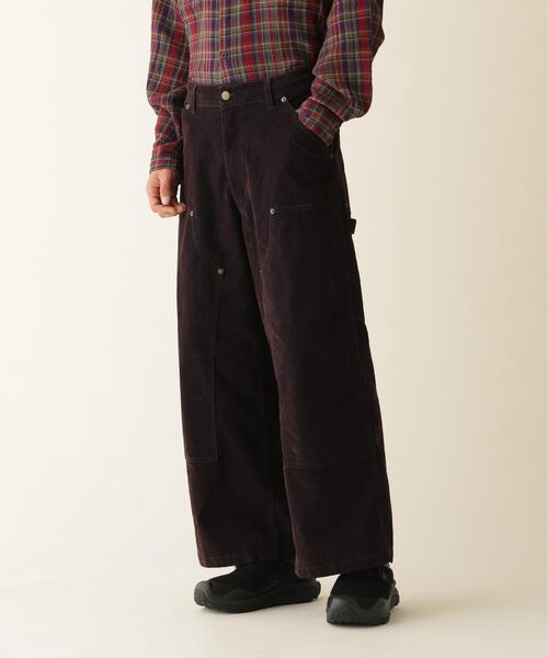 BEAVER(ビーバー)の「B omnivore/ビーオムニボー FLOCKY DENIM W KNEE PANTS フロッキーデニムダブルニーパンツ(デニムパンツ・メンズ・ブラウン/ブラック・L/M)」の1枚目の写真