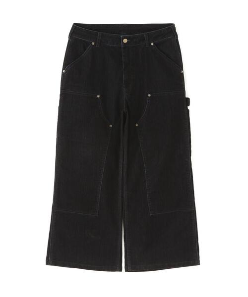 BEAVER(ビーバー)の「B omnivore/ビーオムニボー FLOCKY DENIM W KNEE PANTS フロッキーデニムダブルニーパンツ(デニムパンツ・メンズ・ブラウン/ブラック・L/M)」の7枚目の写真