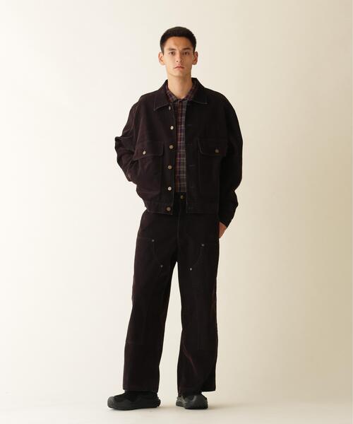 BEAVER(ビーバー)の「B omnivore/ビーオムニボー FLOCKY DENIM W KNEE PANTS フロッキーデニムダブルニーパンツ(デニムパンツ・メンズ・ブラウン/ブラック・L/M)」の9枚目の写真