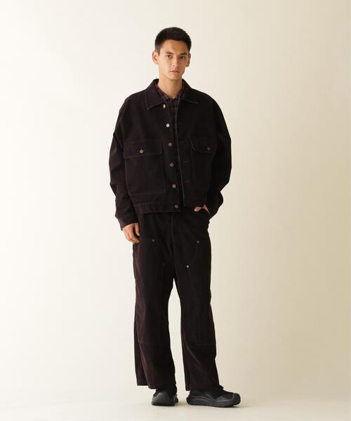 BEAVER(ビーバー)の「B omnivore/ビーオムニボー FLOCKY DENIM W KNEE PANTS フロッキーデニムダブルニーパンツ(デニムパンツ・メンズ・ブラウン/ブラック・L/M)」の10枚目の写真
