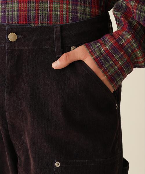 BEAVER(ビーバー)の「B omnivore/ビーオムニボー FLOCKY DENIM W KNEE PANTS フロッキーデニムダブルニーパンツ(デニムパンツ・メンズ・ブラウン/ブラック・L/M)」の14枚目の写真
