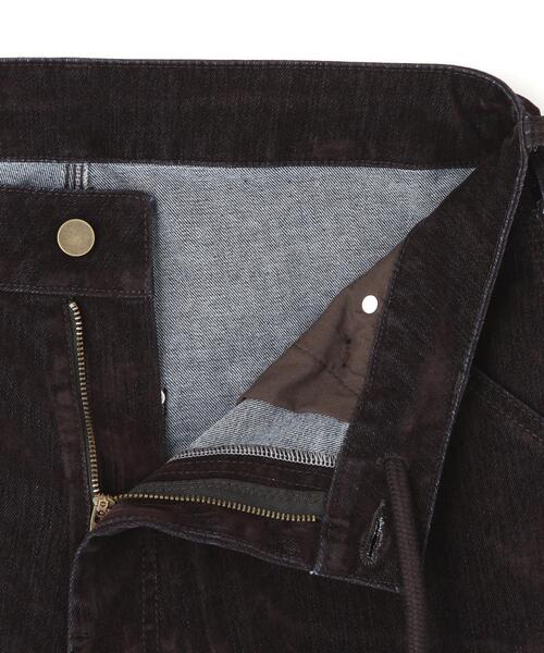 BEAVER(ビーバー)の「B omnivore/ビーオムニボー FLOCKY DENIM W KNEE PANTS フロッキーデニムダブルニーパンツ(デニムパンツ・メンズ・ブラウン/ブラック・L/M)」の21枚目の写真