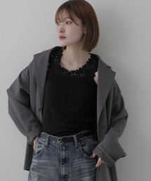 NARNAD LADYS 【上品な花柄レースで高見え♪】オールシーズン使える万能レースタンク