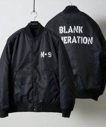 NUMBER (N)INE（ナンバーナイン）の「NYLON INSULATION STADIUM JACKET / ナイロン ロゴプリント 裏キルティング 中綿 スタジャン（スタジャン）」
