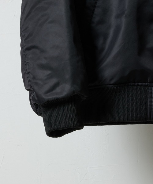 NUMBER (N)INE(ナンバーナイン)の「NYLON INSULATION STADIUM JACKET / ナイロン ロゴプリント 裏キルティング 中綿 スタジャン(スタジャン・メンズ・ブラック系2/ブラック系1/ブラック系3・2/3/4)」の7枚目の写真