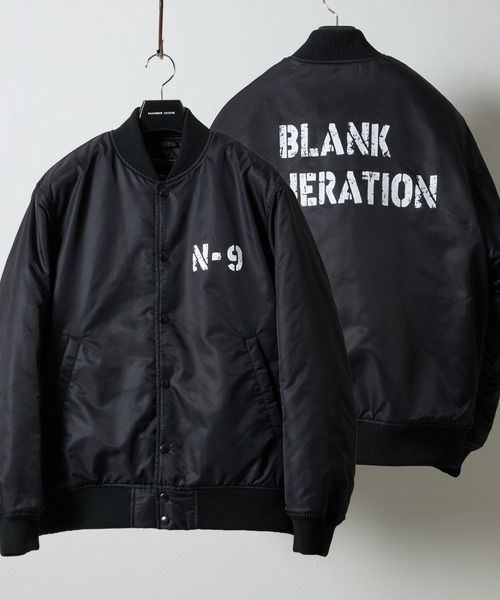NYLON INSULATION STADIUM JACKET / ナイロン ロゴプリント 裏