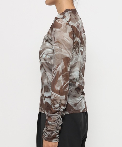 LEPSIM(レプシィム)の「《un STANDARD by LEPSIM》マーブルシアープルオーバー 1070185(Tシャツ/カットソー・レディース・ブラウン/グレー・FREE)」の13枚目の写真