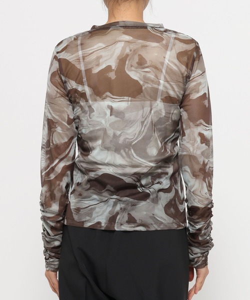 LEPSIM(レプシィム)の「《un STANDARD by LEPSIM》マーブルシアープルオーバー 1070185(Tシャツ/カットソー・レディース・ブラウン/グレー・FREE)」の14枚目の写真