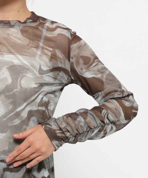 LEPSIM(レプシィム)の「《un STANDARD by LEPSIM》マーブルシアープルオーバー 1070185(Tシャツ/カットソー・レディース・ブラウン/グレー・FREE)」の16枚目の写真