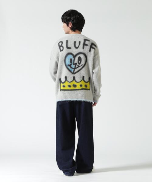 ROYAL FLASH(ロイヤルフラッシュ)の「guernika/ゲルニカ/Knit Sweater (Trump)(ニット/セーター・メンズ・グレー/ベージュ・F)」の7枚目の写真