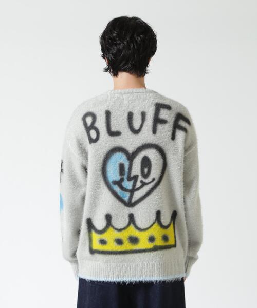 ROYAL FLASH(ロイヤルフラッシュ)の「guernika/ゲルニカ/Knit Sweater (Trump)(ニット/セーター・メンズ・グレー/ベージュ・F)」の10枚目の写真