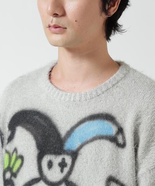 ROYAL FLASH(ロイヤルフラッシュ)の「guernika/ゲルニカ/Knit Sweater (Trump)(ニット/セーター・メンズ・グレー/ベージュ・F)」の11枚目の写真