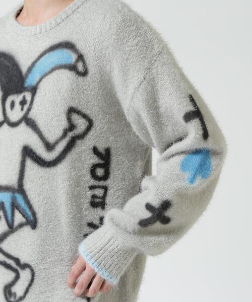 ROYAL FLASH(ロイヤルフラッシュ)の「guernika/ゲルニカ/Knit Sweater (Trump)(ニット/セーター・メンズ・グレー/ベージュ・F)」の12枚目の写真