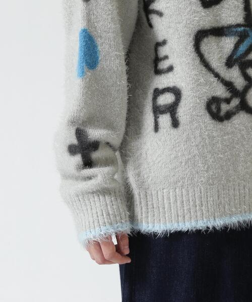 ROYAL FLASH(ロイヤルフラッシュ)の「guernika/ゲルニカ/Knit Sweater (Trump)(ニット/セーター・メンズ・グレー/ベージュ・F)」の13枚目の写真
