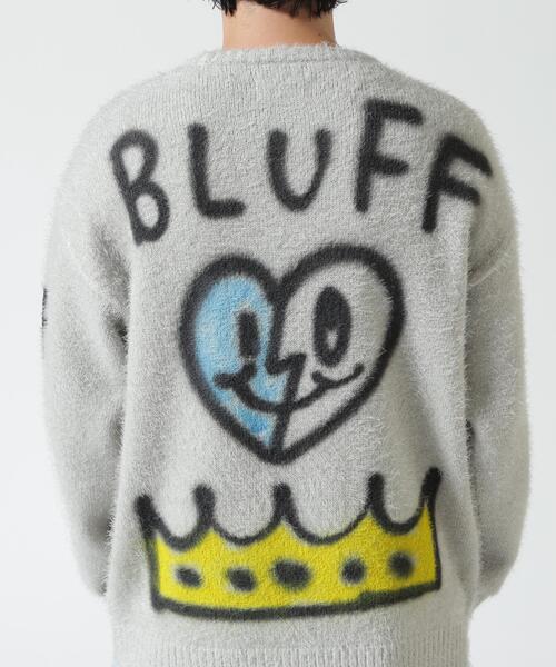 ROYAL FLASH(ロイヤルフラッシュ)の「guernika/ゲルニカ/Knit Sweater (Trump)(ニット/セーター・メンズ・グレー/ベージュ・F)」の14枚目の写真