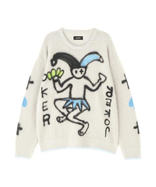 ROYAL FLASH(ロイヤルフラッシュ)の「guernika/ゲルニカ/Knit Sweater (Trump)(ニット/セーター・メンズ・グレー/ベージュ・F)」の15枚目の写真