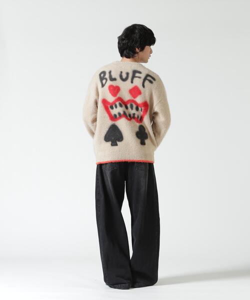 ROYAL FLASH(ロイヤルフラッシュ)の「guernika/ゲルニカ/Knit Sweater (Trump)(ニット/セーター・メンズ・グレー/ベージュ・F)」の20枚目の写真