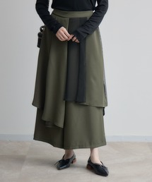 メッシュ切替アシメレイヤードパンツ