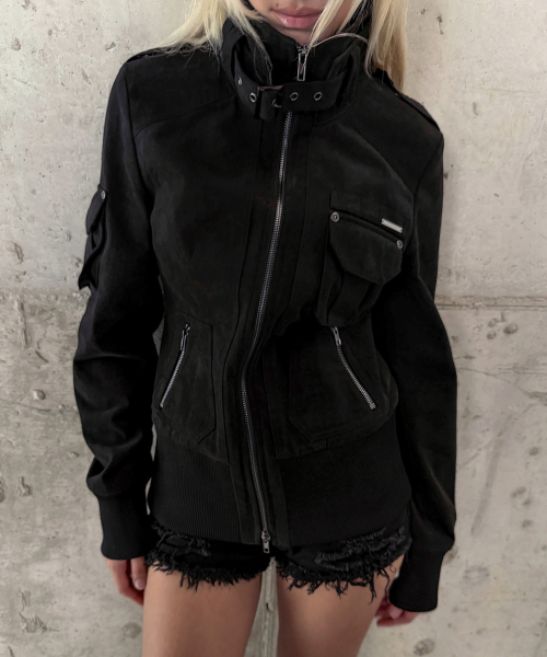 ROCKCAKE(ロックケーキ)の「Fitted Field Jacket - Black(ミリタリージャケット・レディース・その他・SMALL/MEDIUM)」の1枚目の写真