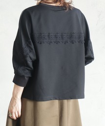 バックレース裏毛プルオーバー