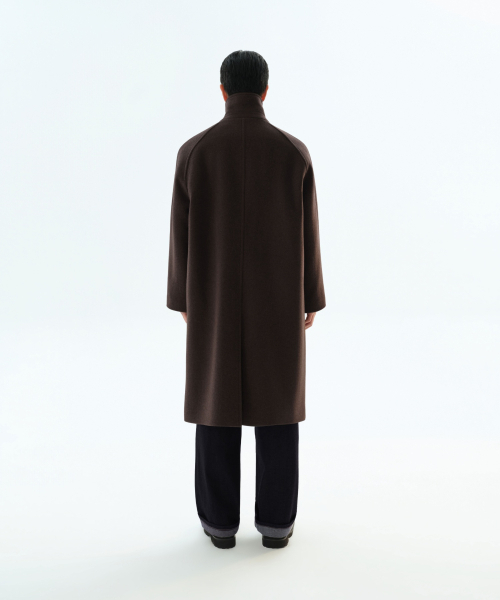 MUSINSA STANDARD（ムシンサスタンダード）の「カシミヤブレンドオーバーサイズバルマカンコート[ヘッダーブラウン]（ダッフルコート・メンズ・その他・MEDIUM/LARGE/X-LARGE/2XL）」の3枚目の写真