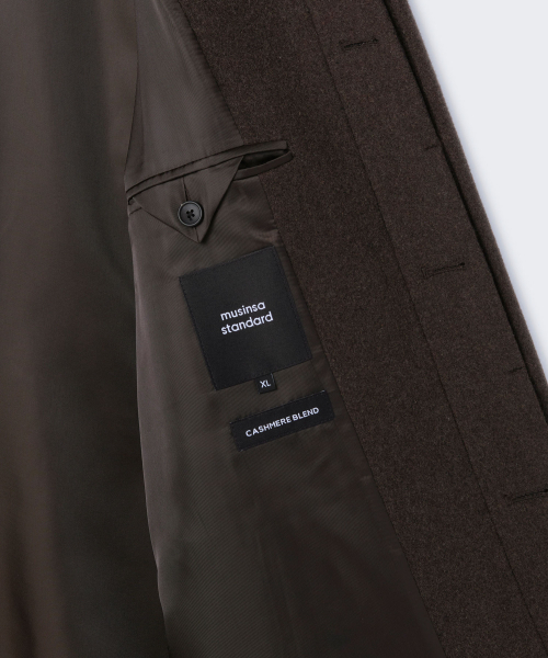 MUSINSA STANDARD（ムシンサスタンダード）の「カシミヤブレンドオーバーサイズバルマカンコート[ヘッダーブラウン]（ダッフルコート・メンズ・その他・MEDIUM/LARGE/X-LARGE/2XL）」の10枚目の写真