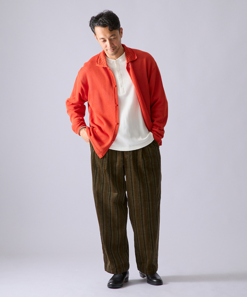 EDIFICE(エディフィス)の「ソフト ワッフル ヘンリー ロングスリーブ(Tシャツ/カットソー・メンズ・ホワイト/ブラック・MEDIUM/LARGE)」の6枚目の写真