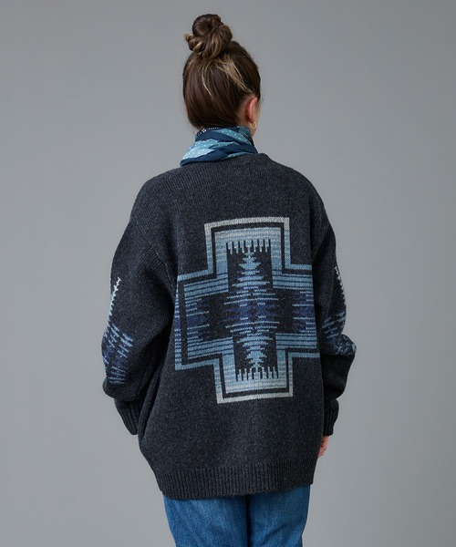 PENDLETON（ペンドルトン）の「PENDLETON/ペンドルトン シェットランド ウールカーディガン（カーディガン/ボレロ・メンズ・ブラック/ヘザーグレー/タン・LARGE/MEDIUM/SMALL）」の2枚目の写真