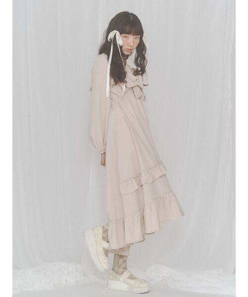 merry jenny（メリージェニー）の「リボンロングテールワンピース（ワンピース・レディース・ブルー/チャコールグレー/ベージュ・FREE）」の13枚目の写真