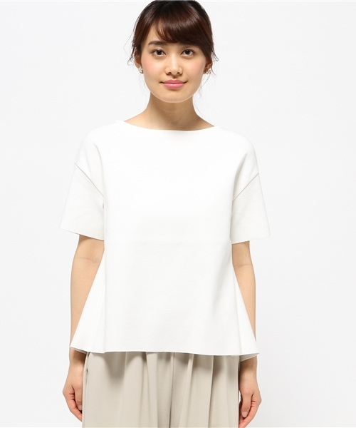 FIGARO Paris(フィガロパリ)の「ミラノリブウシロフレアープルオーバー◆(ニット/セーター・レディース・ホワイト/ブラック・FREE)」の8枚目の写真