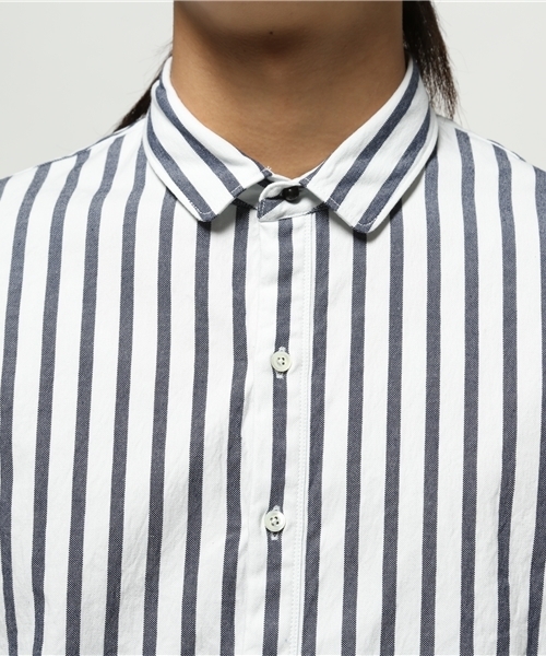 KICS DOCUMENT.(キクス ドキュメント)の「ヘビーOX インディゴ ストライプ ロングシャツ(シャツ/ブラウス・メンズ・Navy・3)」の5枚目の写真