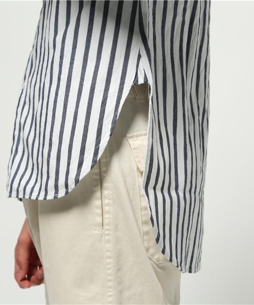 KICS DOCUMENT.(キクス ドキュメント)の「ヘビーOX インディゴ ストライプ ロングシャツ(シャツ/ブラウス・メンズ・Navy・3)」の7枚目の写真